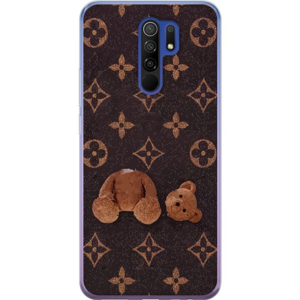 Kompatibel Mobilcover til Xiaomi Redmi 9 Grafisk monogrammønster med opsplittet bamse i kunstnerisk stil