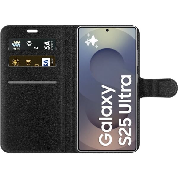 Kompatibelt Lommeboketui til Samsung Galaxy S25 Ultra Sjøstjerne og skjell stranddesign med rolige bølger hav og sand inspirert av feriefølelse natur