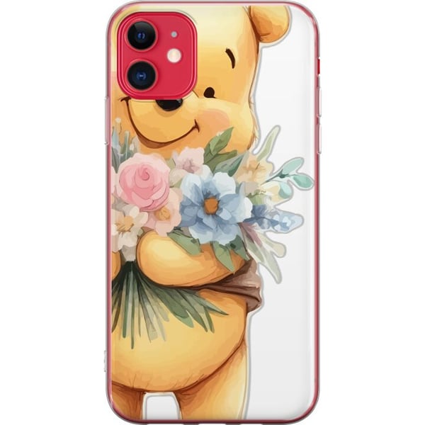 Kompatibel Mobilcover til Apple iPhone 11 Nalle Puh med blomster - klassisk børnefavorit i en blomstrende forårs miljø