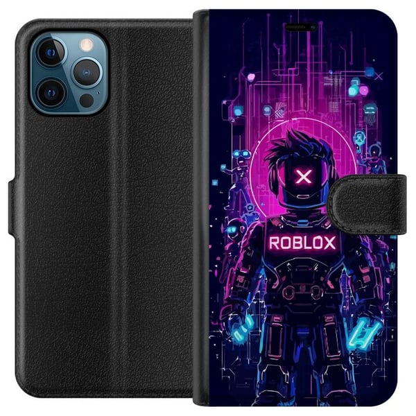 Yhteensopiva Lompakkokotelo Apple iPhone 12 Pro Max Roblox Cyber Core Tehokas digitaalinen Roblox-design violetilla valaistuksella ja futuristisella