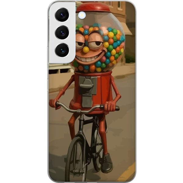 Yhteensopiva Puhelinkuori Samsung Galaxy S22 5G Italian Brainrot -kuvitus – Hauska karkkiautomaatti pyöräilee retrotyylissä