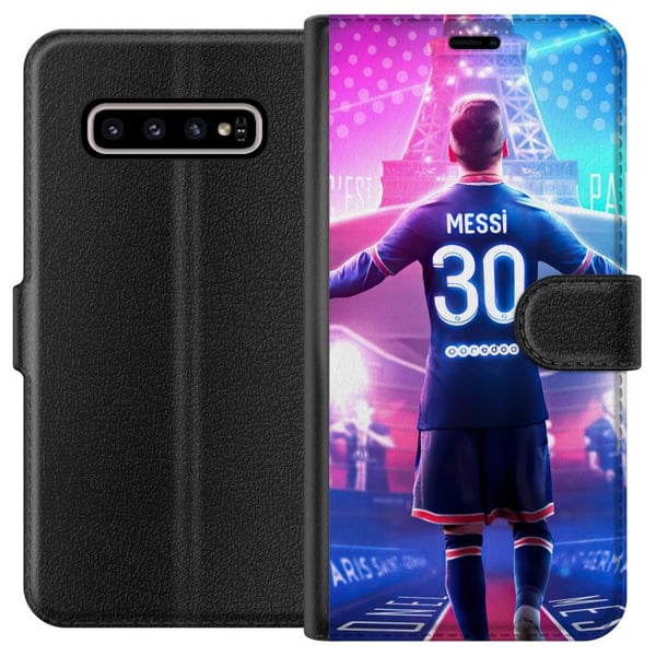 Kompatibelt Plånboksfodral till Samsung Galaxy S10+ Lionel Messi