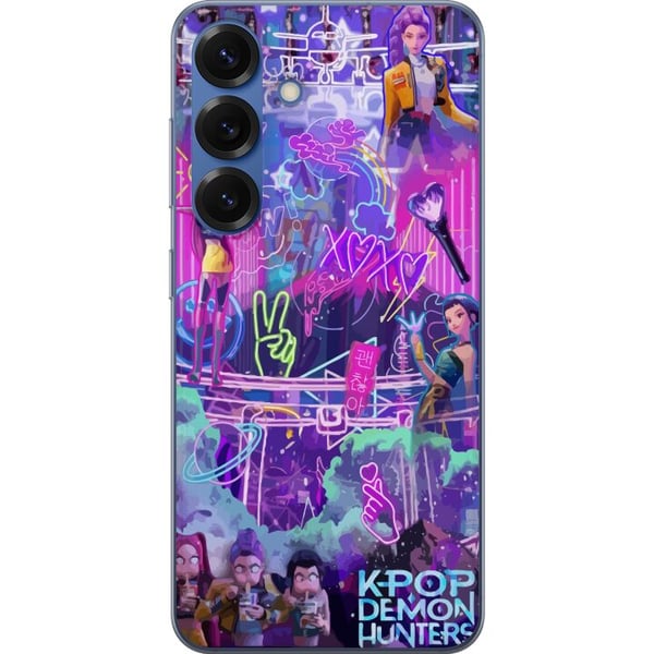 Kompatibel Mobilcover til Samsung Galaxy S25+ Kpop dæmonjægere neonlys by lilla skær idolæstetik stemning Kompatibel Mobilcover til Samsung Galaxy S25+ Kpop dæmonjægere neonlys by lilla skær idolæstetik stemning