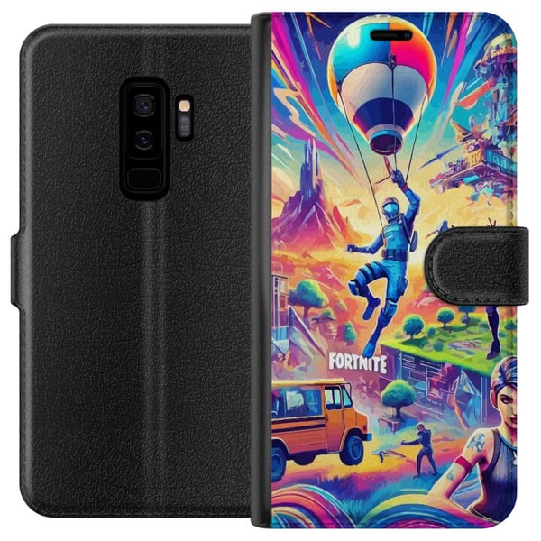 Kompatibelt Plånboksfodral till Samsung Galaxy S9+ Fortnite vs Minecraft Kompatibelt Plånboksfodral till Samsung Galaxy S9+ Fortnite vs Minecraft