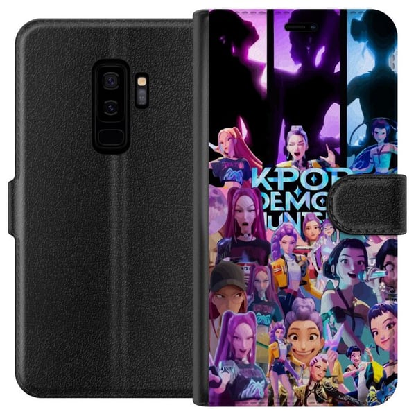 Kompatibelt Plånboksfodral till Samsung Galaxy S9+ KPop Demon Hunters mörk anime vinylfigur