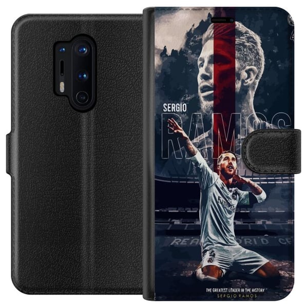 Kompatibel Tegnebogsetui til OnePlus 8 Pro Ramos Fodboldlegende Motiv Spiller Real Madrid Spanien Tilbage Ikonisk Navn Fodboldstjerne Sport