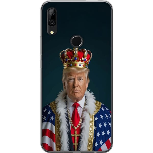 Kompatibel Mobilcover til Huawei P Smart Z Portræt af Donald Trump klædt som konge med krone og en kappe i USA-flaget, symbolsk og provokerende magtb