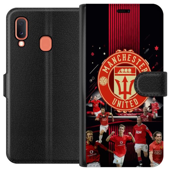Kompatibelt Lommeboketui til Samsung Galaxy A20e Manchester United F.C. Kompatibelt Lommeboketui til Samsung Galaxy A20e Manchester United F.C.