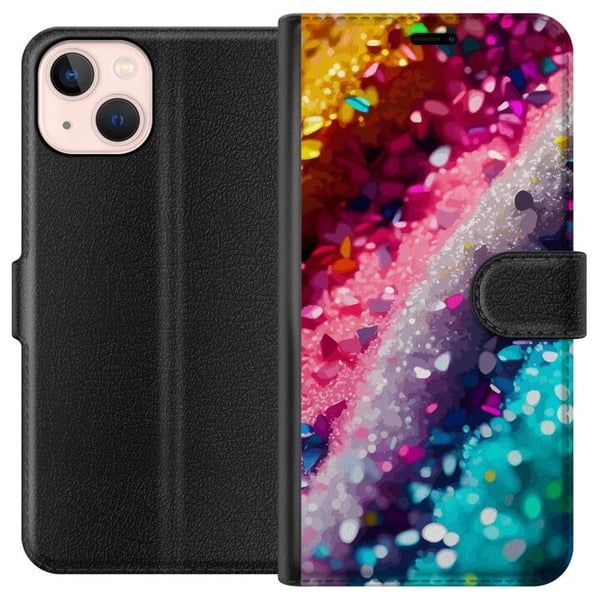Kompatibelt Plånboksfodral till Apple iPhone 13 mini Glitter