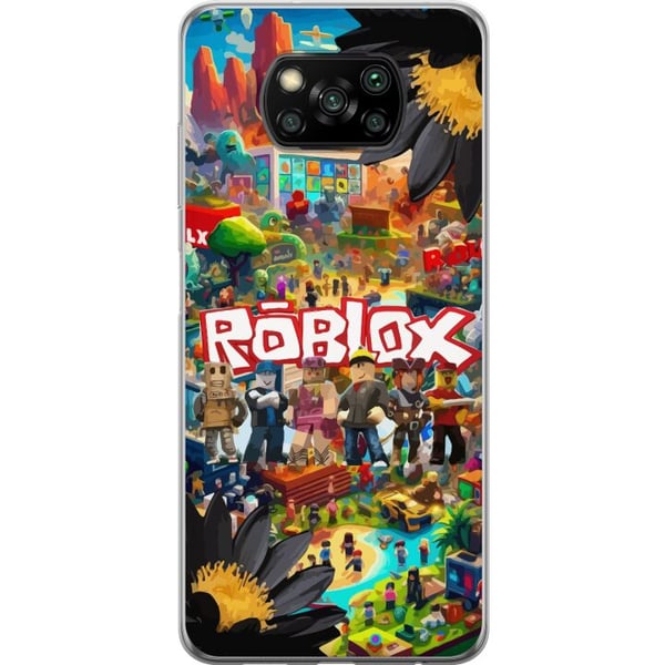 Kompatibel Mobilcover til Xiaomi Poco X3 NFC Roblox-spilverden med populære karakterer, farverige omgivelser og eventyr – perfekt til børn og unge, d