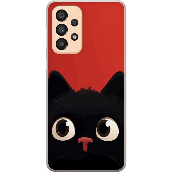 Yhteensopiva Puhelinkuori Samsung Galaxy A33 5G Leikkisä Kissa