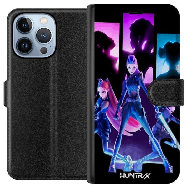 Kompatibelt Lommeboketui til Apple iPhone 13 Pro Futuristisk girl group-illustrasjon med neonlys og sterke farger i sci-fi-estetikk