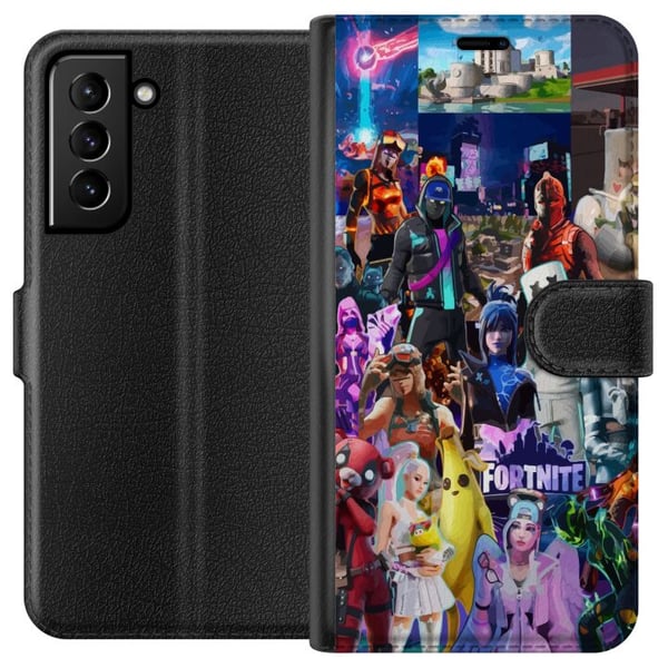 Kompatibelt Lommeboketui til Samsung Galaxy S21+ 5G Fortnite Kompatibelt Lommeboketui til Samsung Galaxy S21+ 5G Fortnite
