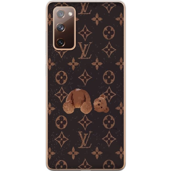 Kompatibelt Mobildeksel til Samsung Galaxy S20 FE Luksuriøst monogrammønster med ødelagt bamse i mørk, moteinspirert estetikk Kompatibelt Mobildeksel til Samsung Galaxy S20 FE Luksuriøst monogrammønster med ødelagt bamse i mørk, moteinspirert estetikk