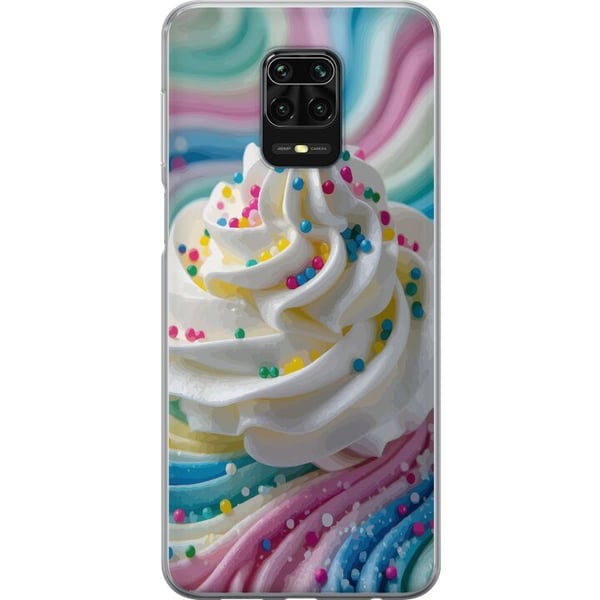 Yhteensopiva Puhelinkuori Xiaomi Redmi Note 9S Jäätelökierteen kuvitus – Valkoista kermaa, sateenkaaria ja värikkäitä nonparelleja Yhteensopiva Puhelinkuori Xiaomi Redmi Note 9S Jäätelökierteen kuvitus – Valkoista kermaa, sateenkaaria ja värikkäitä nonparelleja