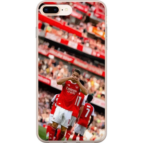 Kompatibel Mobilcover til Apple iPhone 8 Plus Arsenal-illustration – Martin Ødegaard i fodboldtrøje, målgestusdesign Kompatibel Mobilcover til Apple iPhone 8 Plus Arsenal-illustration – Martin Ødegaard i fodboldtrøje, målgestusdesign
