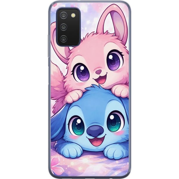 Kompatibelt Mobildeksel til Samsung Galaxy A03s Søt kawaii-illustrasjon med rosa og blå fantasidyr, store øyne og myke farger, perfekt dekorasjon for