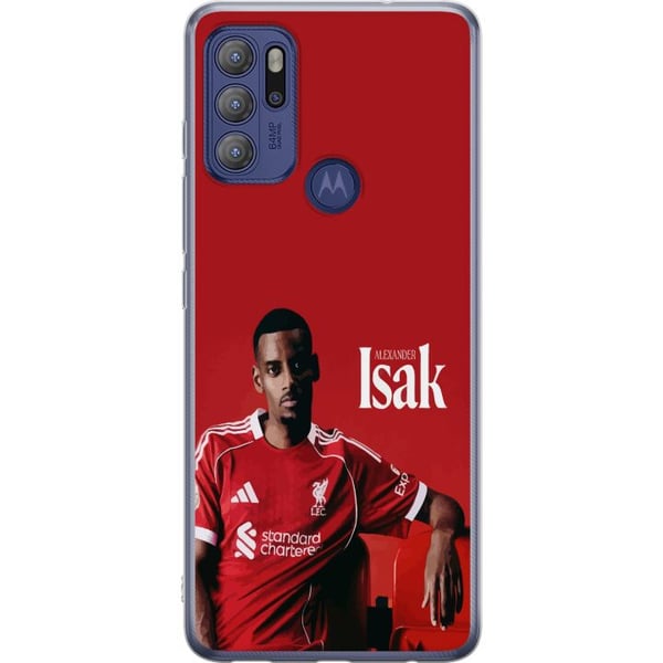 Kompatibel Mobilcover til Motorola Moto G60S Alexander Isak fodboldplakat Liverpool-trøje Sveriges landshold angriber Premier League forward-design
