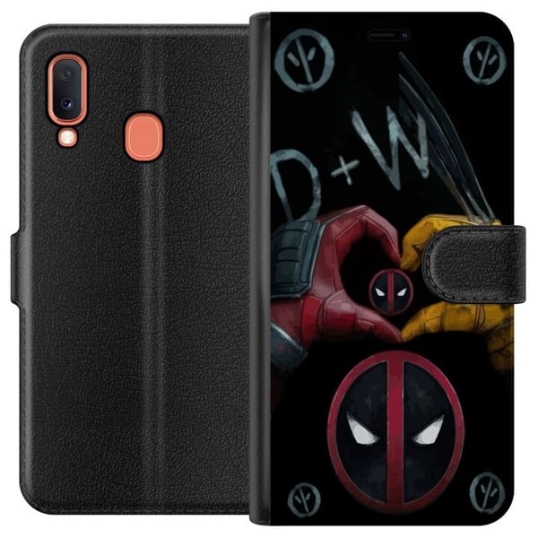 Kompatibelt Lommeboketui til Samsung Galaxy A20e Deadpool & Wolverine Kjærlighet Kompatibelt Lommeboketui til Samsung Galaxy A20e Deadpool & Wolverine Kjærlighet