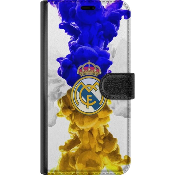 Kompatibelt Plånboksfodral till Samsung Galaxy A20e Real Madrid Färger