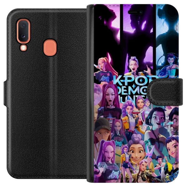 Kompatibelt Lommeboketui til Samsung Galaxy A20e KPop Demon Hunters mørk anime-vinylfigur Kompatibelt Lommeboketui til Samsung Galaxy A20e KPop Demon Hunters mørk anime-vinylfigur