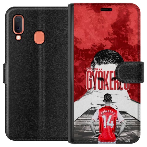Kompatibelt Lommeboketui til Samsung Galaxy A20e Viktor Gyökeres Red Passion Design fotballinspirert kunst med sterk energi, kraft og sporty følelse Kompatibelt Lommeboketui til Samsung Galaxy A20e Viktor Gyökeres Red Passion Design fotballinspirert kunst med sterk energi, kraft og sporty følelse