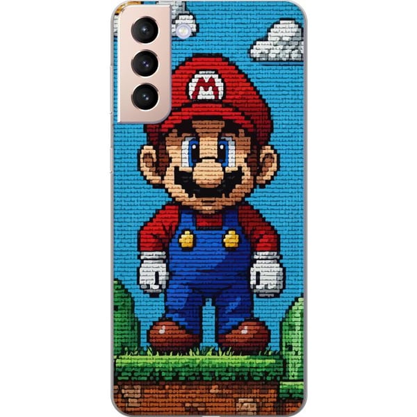 Kompatibelt Mobildeksel til Samsung Galaxy S21 Nintendo Super Mario plakat retro gaming 8bit pikselkunst spill klassisk spillhelt veggmaleri design f