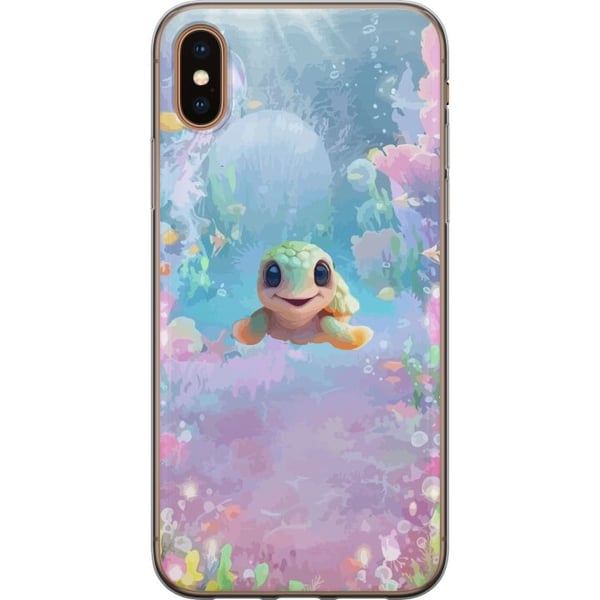 Kompatibelt Mobilskal till Apple iPhone XS sköldpadda