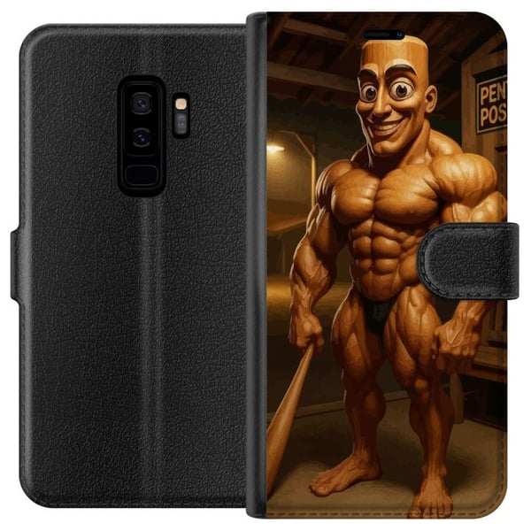 Kompatibelt Lommeboketui til Samsung Galaxy S9+ Italiensk Brainrot-illustrasjon – Humoristisk trefigur i unik kunststil Kompatibelt Lommeboketui til Samsung Galaxy S9+ Italiensk Brainrot-illustrasjon – Humoristisk trefigur i unik kunststil