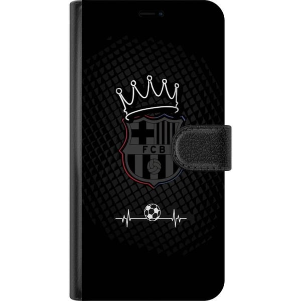 Kompatibelt Lommeboketui til Samsung Galaxy S21 FC Barcelona Emblem Fotboll Motiv Blå Röd Klubblogo