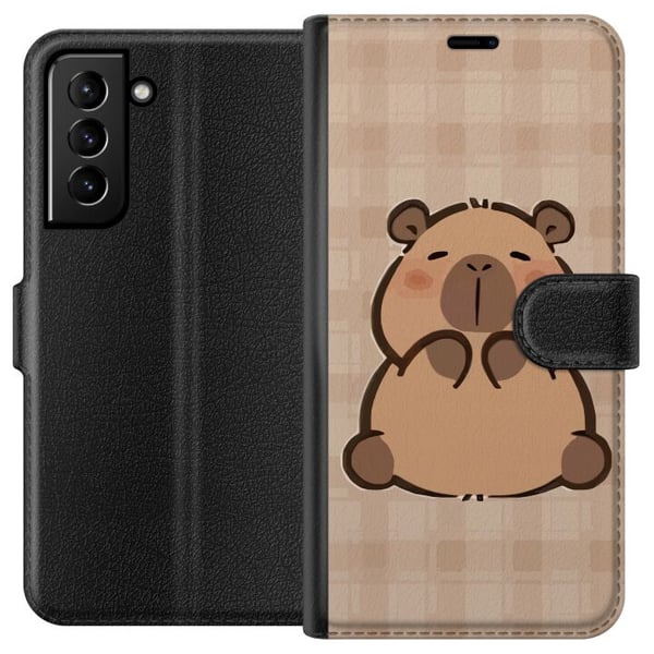 Kompatibelt Lommeboketui til Samsung Galaxy S21+ 5G Mobilskal kawaii capybara flera figurer japansk stil Kompatibelt Lommeboketui til Samsung Galaxy S21+ 5G Mobilskal kawaii capybara flera figurer japansk stil
