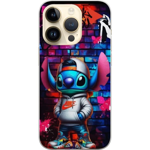 Yhteensopiva Puhelinkuori Apple iPhone 14 Pro Katutaide Alien hupparissa Neon graffitityyli