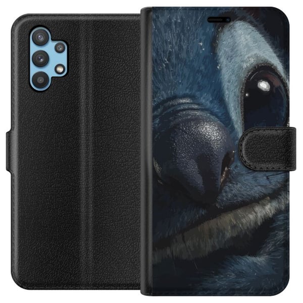 Kompatibelt Plånboksfodral till Samsung Galaxy A32 5G Stitch Disney Lilo Cute Character