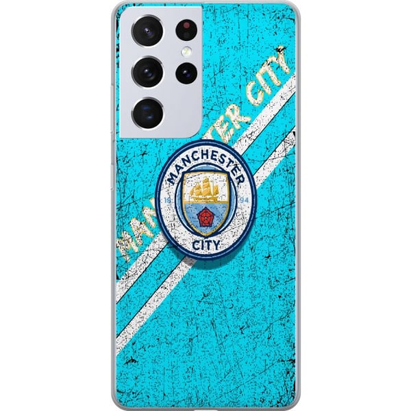 Kompatibelt Mobildeksel til Samsung Galaxy S21 Ultra 5G Manchester City Fotball Premierklubb Kompatibelt Mobildeksel til Samsung Galaxy S21 Ultra 5G Manchester City Fotball Premierklubb