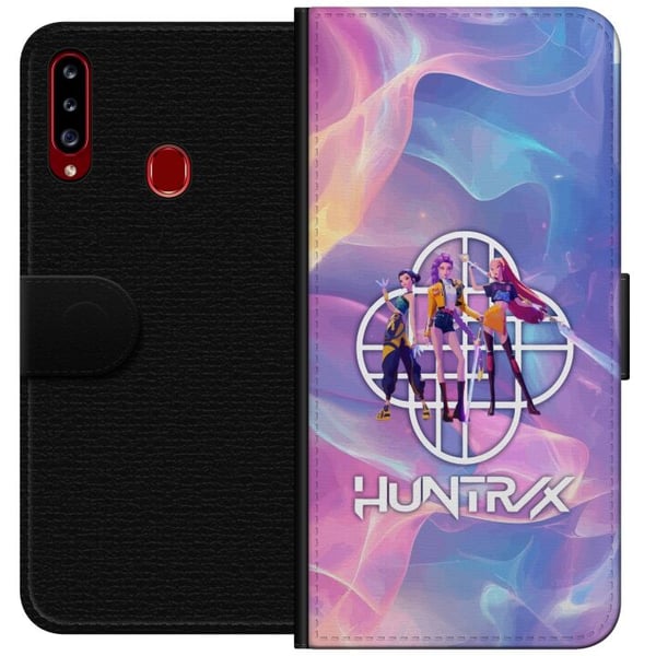 Kompatibelt Lommeboketui til Samsung Galaxy A20s KPop Demon Hunters 2 HuntrX pastellmotiv med myke farger og futuristisk stil