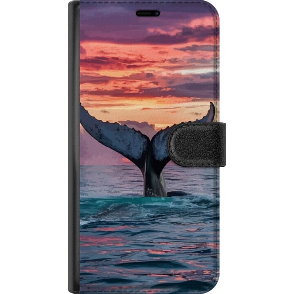 Kompatibelt Plånboksfodral till Samsung Galaxy A32 5G Valfena i solnedgång med tropisk himmel och stilla hav inspirerad design med lugn energi och ma