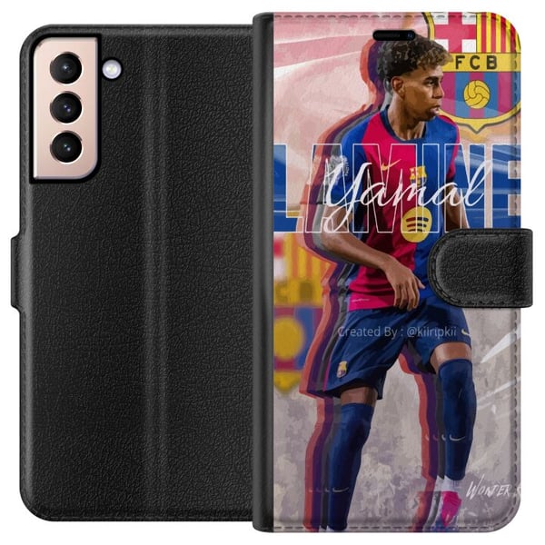 Kompatibel Tegnebogsetui til Samsung Galaxy S21 Lamine Yamal FCB Kompatibel Tegnebogsetui til Samsung Galaxy S21 Lamine Yamal FCB