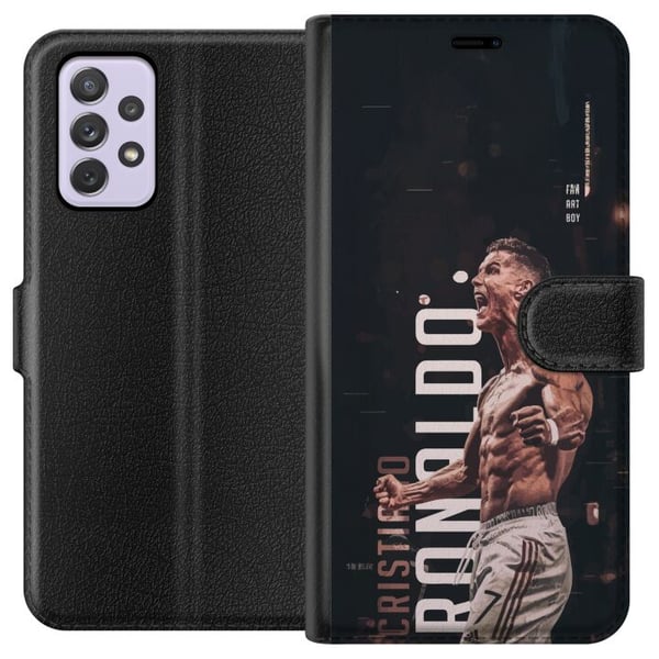 Kompatibelt Lommeboketui til Samsung Galaxy A52s 5G Cristiano Ronaldo Al-Nassr Portugal legendarisk angrepsspiller med kraft, hurtighet og en av fotb