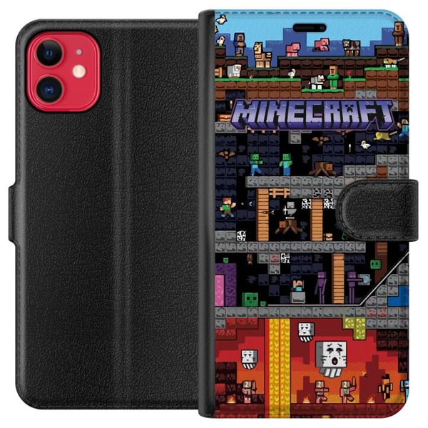 Kompatibelt Plånboksfodral till Apple iPhone 11 Minecraft Kompatibelt Plånboksfodral till Apple iPhone 11 Minecraft