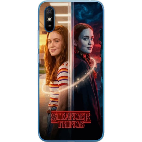 Kompatibelt Mobilskal till Xiaomi Redmi 9A Max Mayfield i delat porträtt mellan vardagsljus och mörk parallellvärld i Stranger Things-stil Kompatibelt Mobilskal till Xiaomi Redmi 9A Max Mayfield i delat porträtt mellan vardagsljus och mörk parallellvärld i Stranger Things-stil