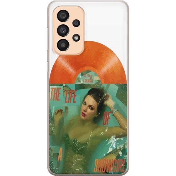 Yhteensopiva Puhelinkuori Samsung Galaxy A33 5G Taylor Swift The Life of a Showgirl – Vaaleanpunainen popdiiva glitterissä ja glamourissa