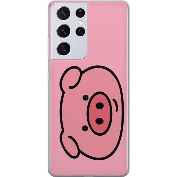 Kompatibel Mobilcover til Samsung Galaxy S21 Ultra 5G Kawaii Piggy