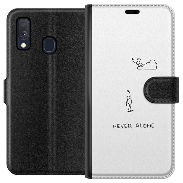 Kompatibel Tegnebogsetui til Samsung Galaxy A40 Aldrig Alene