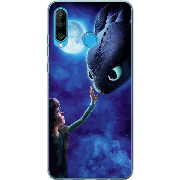 Kompatibelt Mobilskal till Huawei P30 lite Draktränaren How to Train Your Dragon