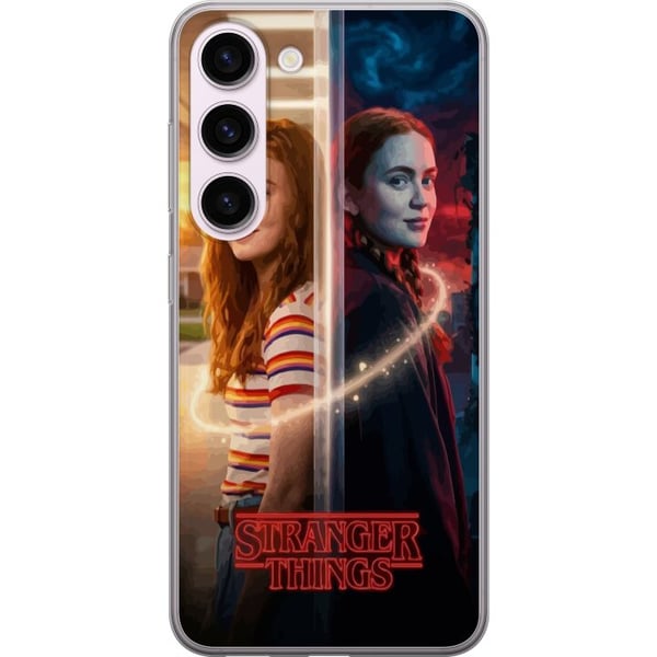 Yhteensopiva Puhelinkuori Samsung Galaxy S23 Max Mayfield jaetussa muotokuvassa arkisen valon ja Stranger Things -tyylisen pimeän rinnakkaismaailman