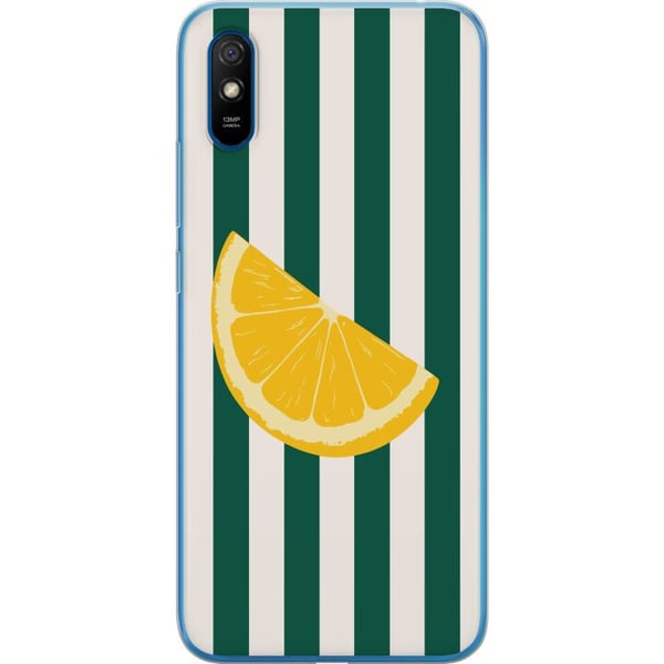 Kompatibel Mobilcover til Xiaomi Redmi 9A Citron citrus citronmønster gul frugt køkkendekoration sommerprint retrostil indretning tapet frisk design