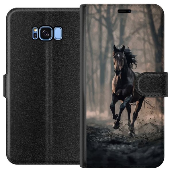 Kompatibelt Plånboksfodral till Samsung Galaxy S8 Springande Häst