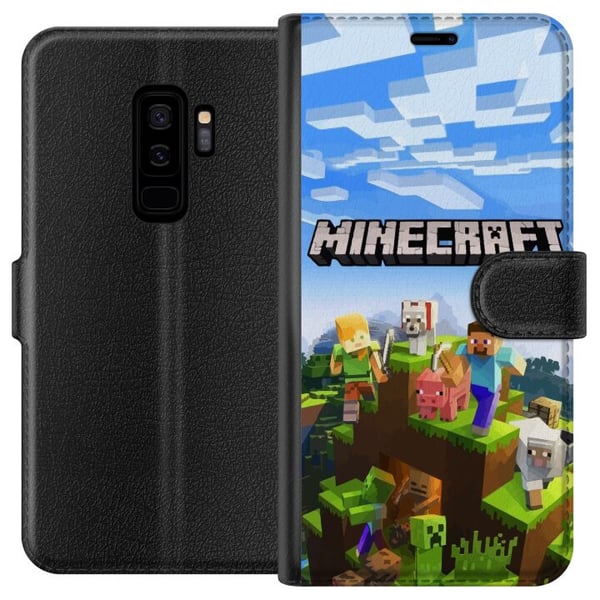 Yhteensopiva Lompakkokotelo Samsung Galaxy S9+ Minecraft-pikselimaailma Creeper-pelidesign Yhteensopiva Lompakkokotelo Samsung Galaxy S9+ Minecraft-pikselimaailma Creeper-pelidesign