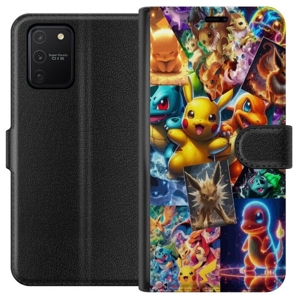 Kompatibelt Lommeboketui til Samsung Galaxy S10 Lite Pokémon-illustrasjon – Pikachu, Eevee og Charmander i fargerik design Kompatibelt Lommeboketui til Samsung Galaxy S10 Lite Pokémon-illustrasjon – Pikachu, Eevee og Charmander i fargerik design