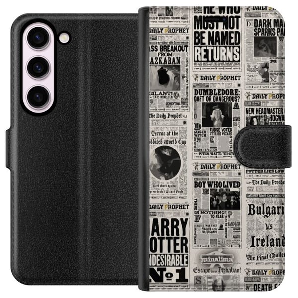 Yhteensopiva Lompakkokotelo Samsung Galaxy S23 Harry Potter Lehti